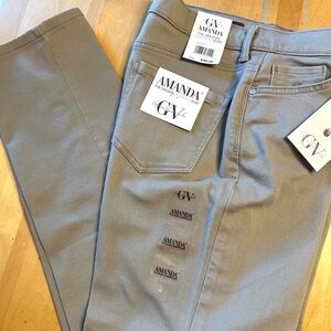 GV Amanda Khaki Skinny Pants, SZ 10S, NWT